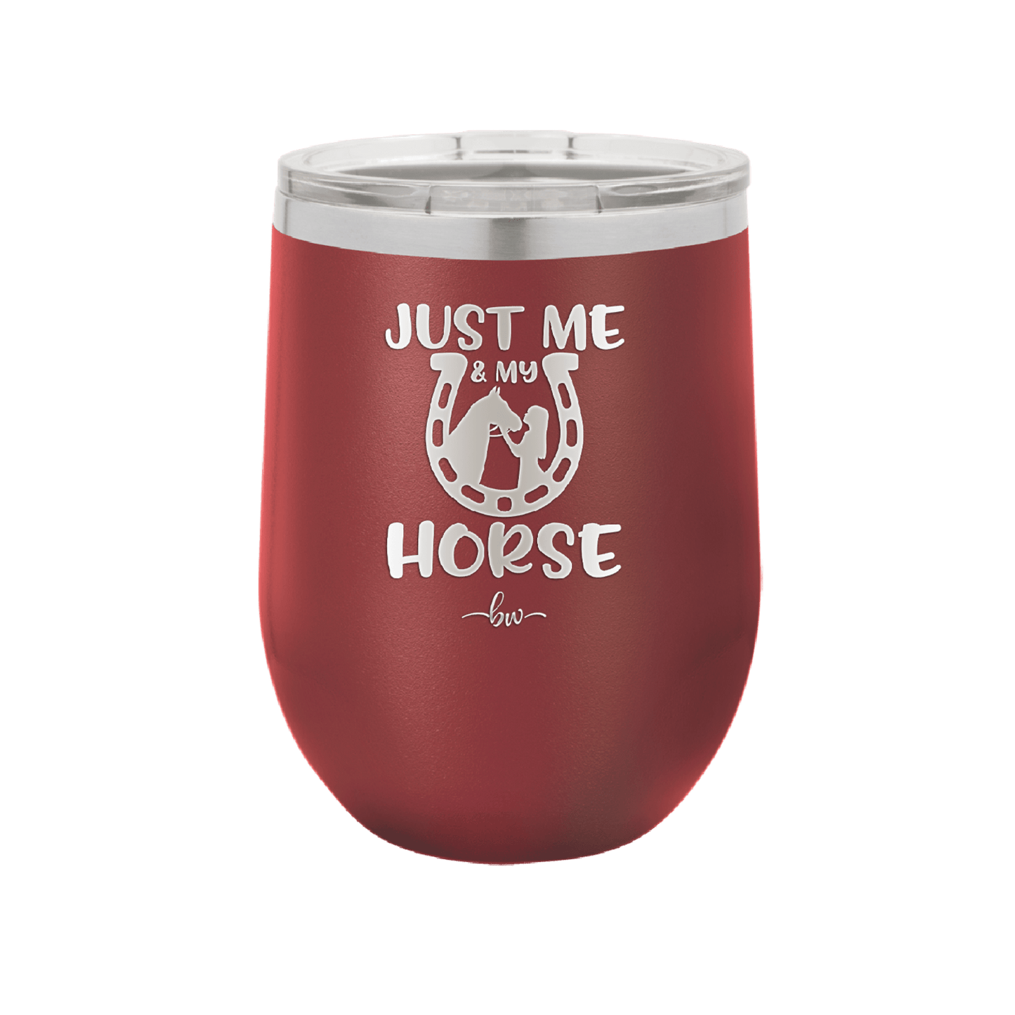 Just Me and My Horse 2 - Laser Engraved Stainless Steel Drinkware - 1416 -