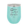 Peace.  Love.  Rescue.   - Laser Engraved Stainless Steel Drinkware - 1011 -