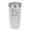 Peace.  Love.  Rescue.   - Laser Engraved Stainless Steel Drinkware - 1011 -