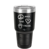 Peace.  Love.  Rescue.   - Laser Engraved Stainless Steel Drinkware - 1011 -