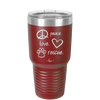 Peace.  Love.  Rescue.   - Laser Engraved Stainless Steel Drinkware - 1011 -