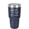 Peace.  Love.  Rescue.   - Laser Engraved Stainless Steel Drinkware - 1011 -