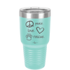 Peace.  Love.  Rescue.   - Laser Engraved Stainless Steel Drinkware - 1011 -