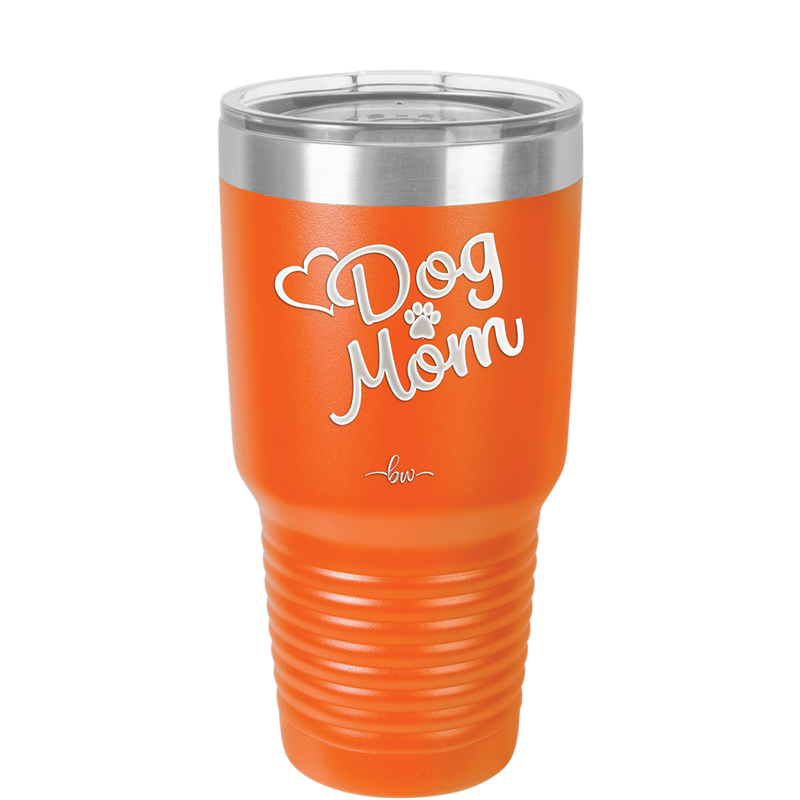 Mum Tumbler, Mom Cup, Full Wrap, Engraved 40oz Tumbler With Handle, Custom Engraving, Blue Dog