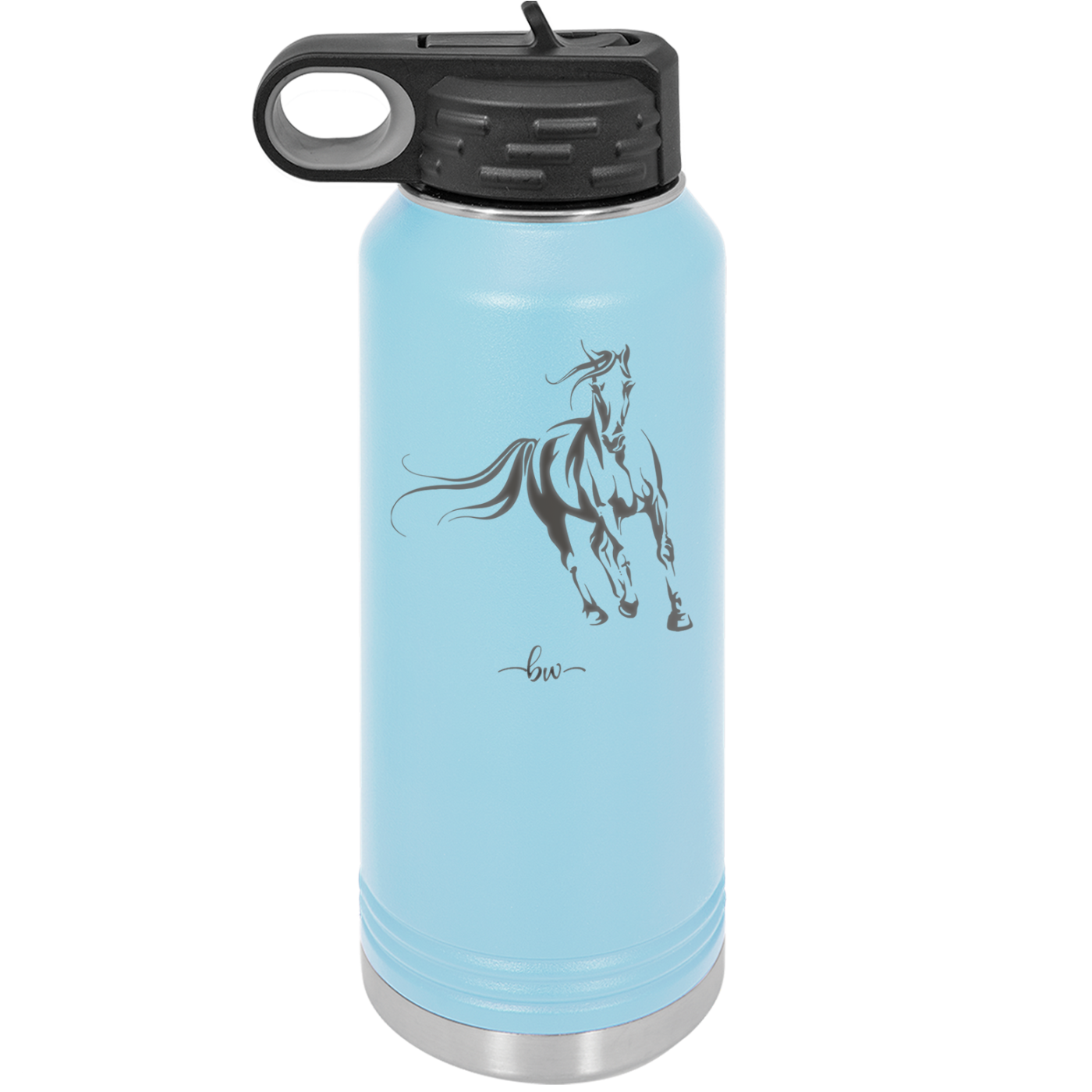 Running Horse - Laser Engraved Stainless Steel Drinkware - 1037 -