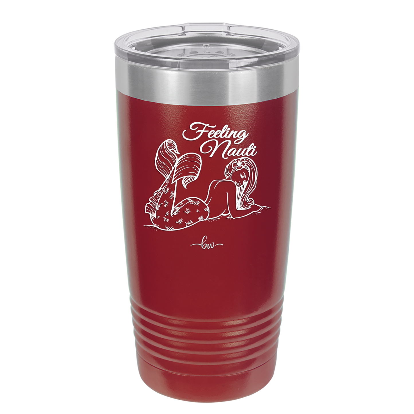 Feeling Nauti Mermaid - Laser Engraved Stainless Steel Drinkware - 1096 -