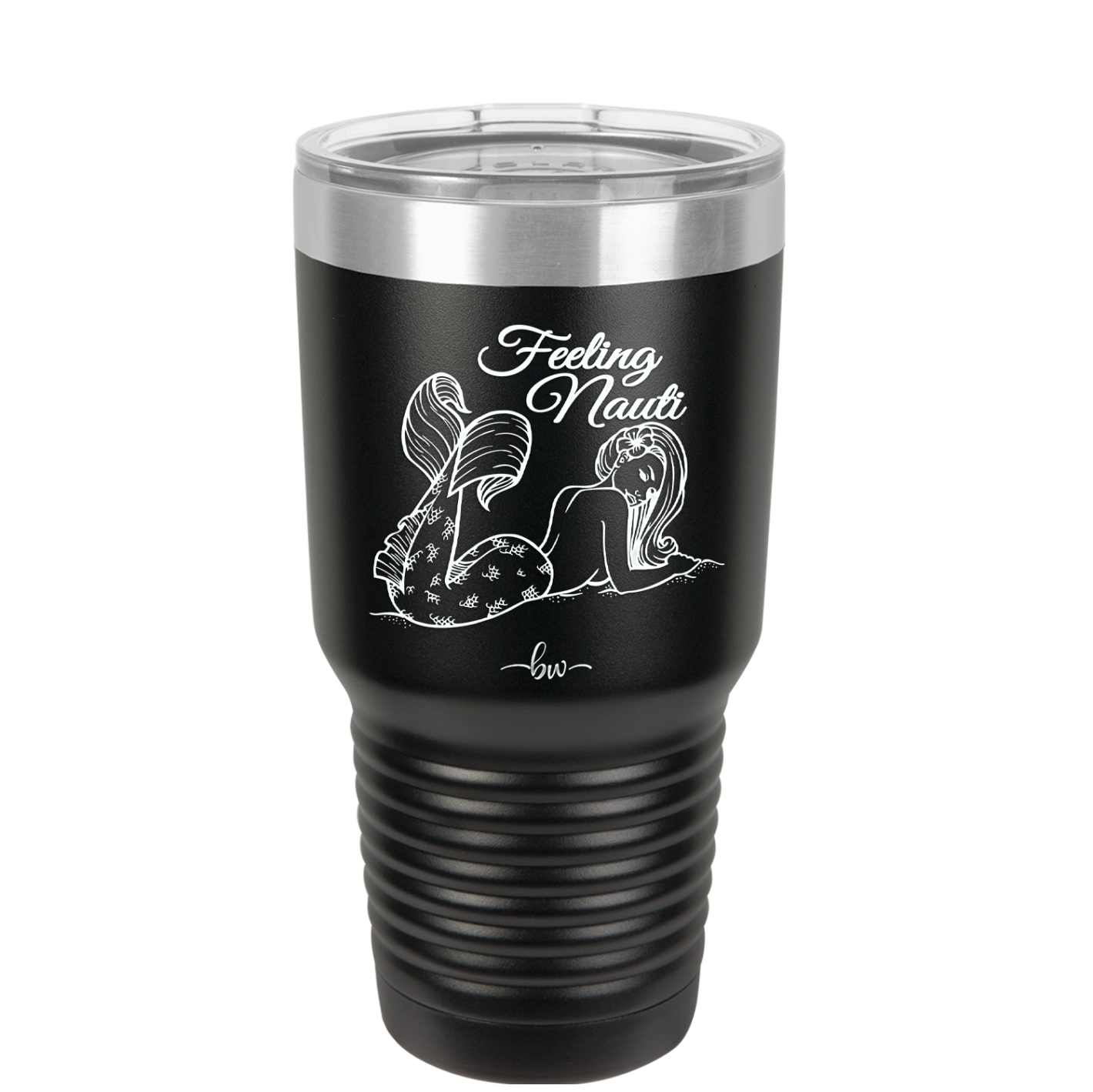 Feeling Nauti Mermaid - Laser Engraved Stainless Steel Drinkware - 1096 -