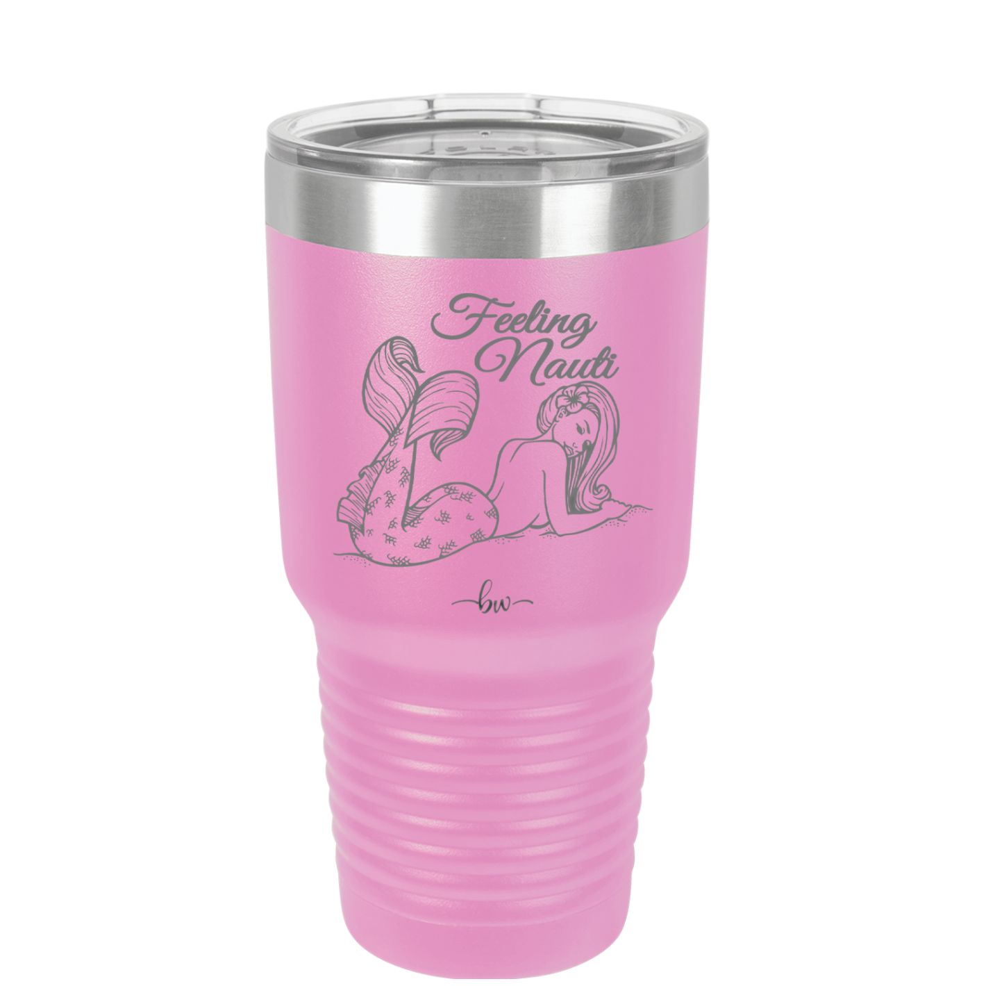 Feeling Nauti Mermaid - Laser Engraved Stainless Steel Drinkware - 1096 -