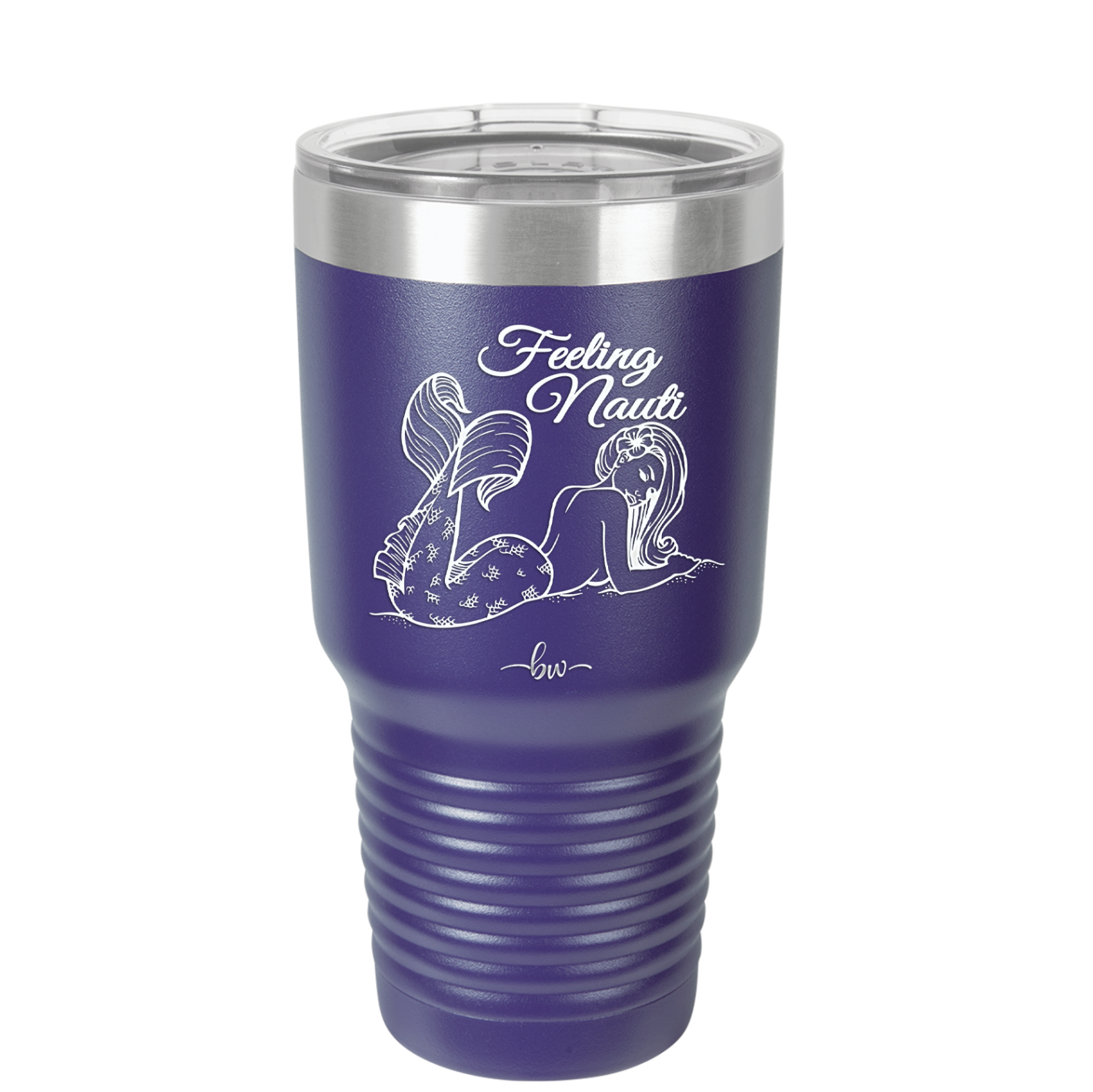 Feeling Nauti Mermaid - Laser Engraved Stainless Steel Drinkware - 1096 -