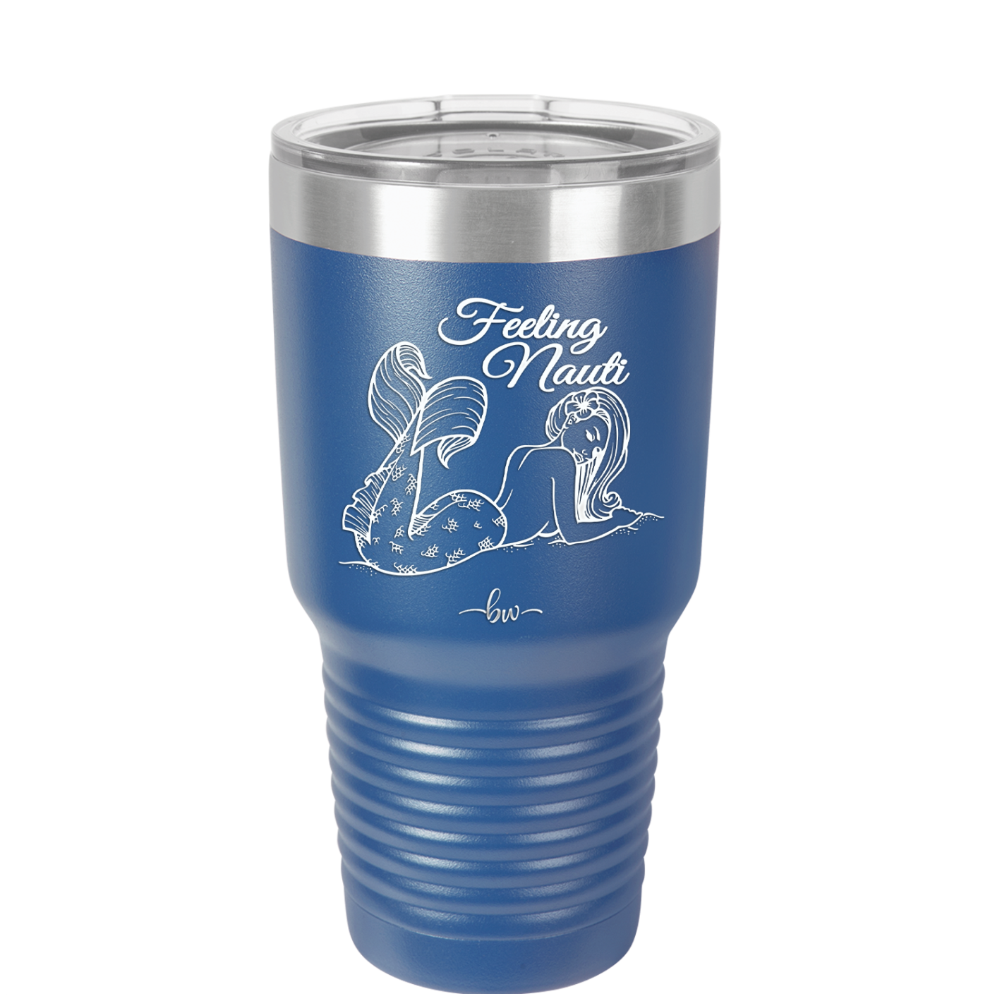 Feeling Nauti Mermaid - Laser Engraved Stainless Steel Drinkware - 1096 -