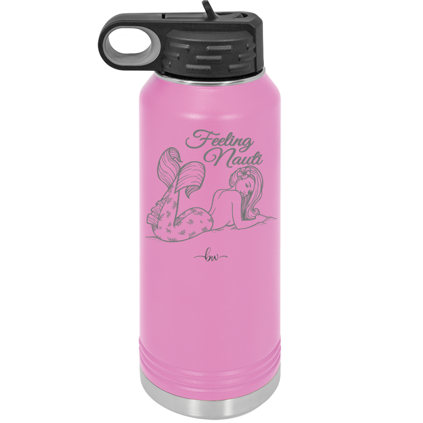 Feeling Nauti Mermaid - Laser Engraved Stainless Steel Drinkware - 1096 -