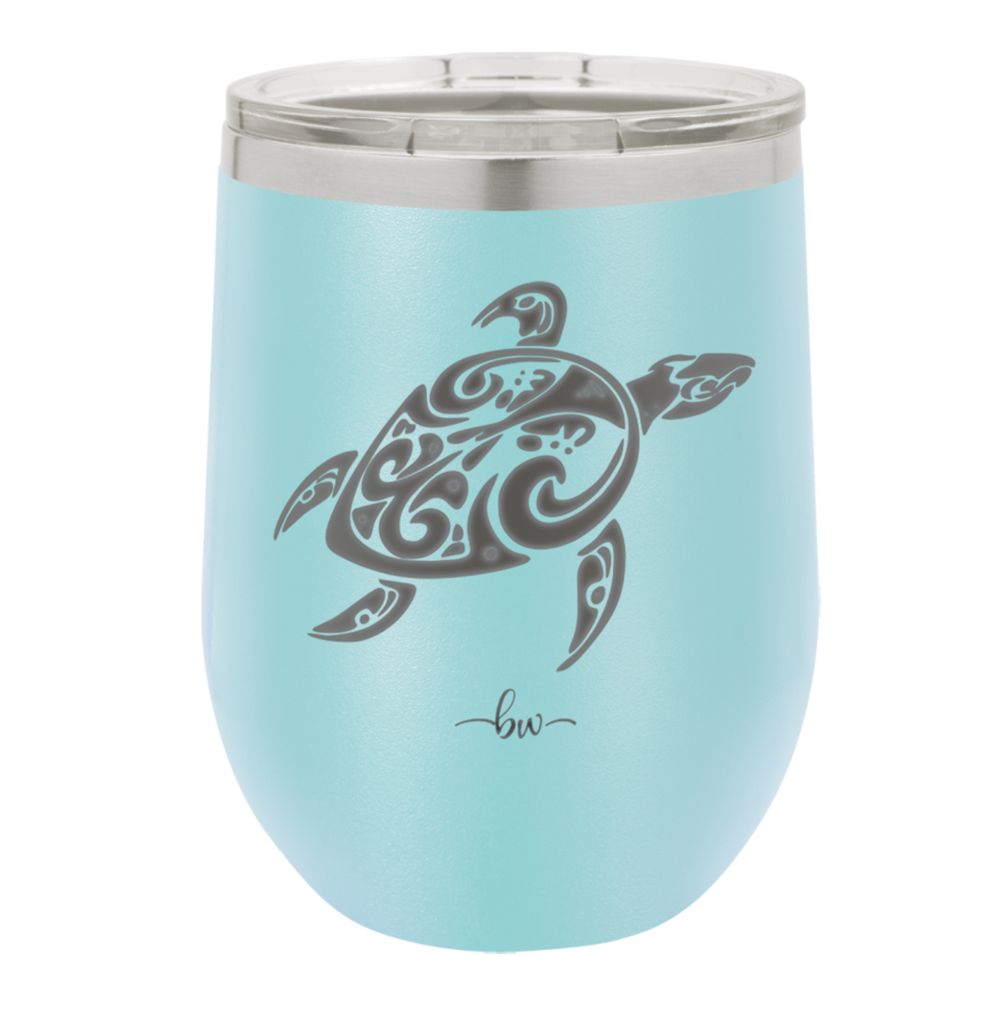 Sea Turtle Tribal - Laser Engraved Stainless Steel Drinkware - 1104 -