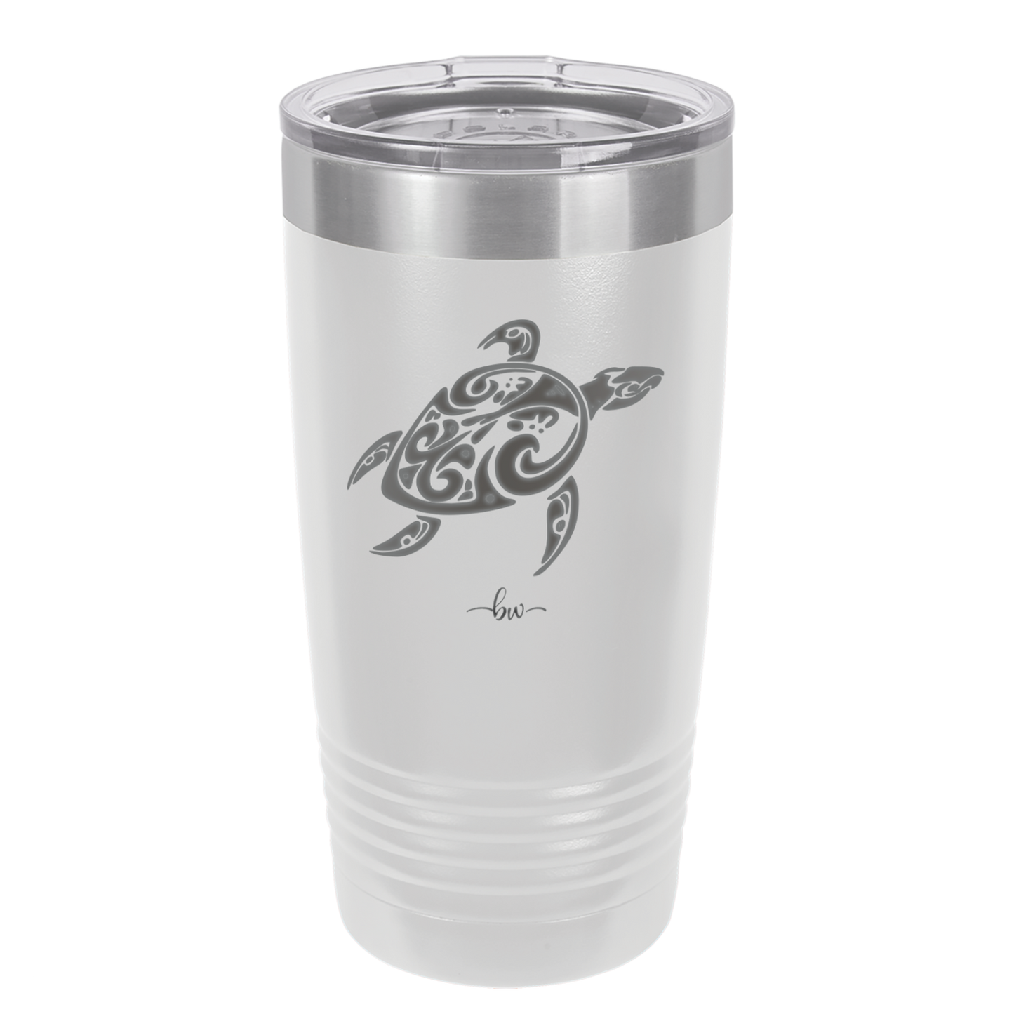 Sea Turtle Tribal - Laser Engraved Stainless Steel Drinkware - 1104 -