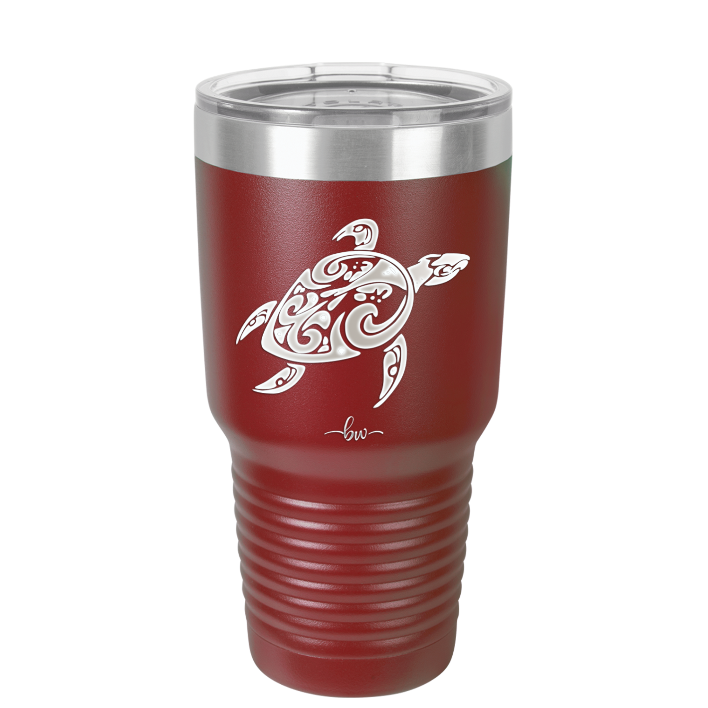 Sea Turtle Tribal - Laser Engraved Stainless Steel Drinkware - 1104 -