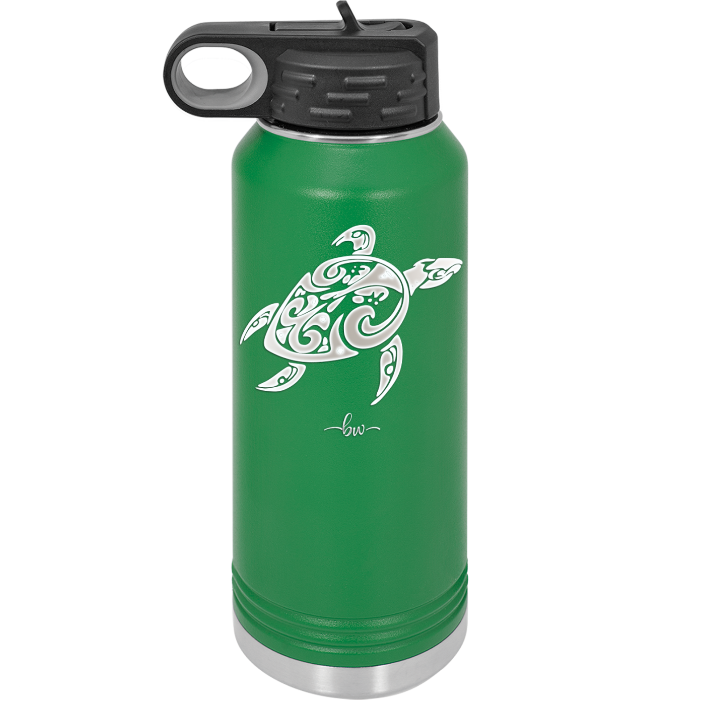 Sea Turtle Tribal - Laser Engraved Stainless Steel Drinkware - 1104 -