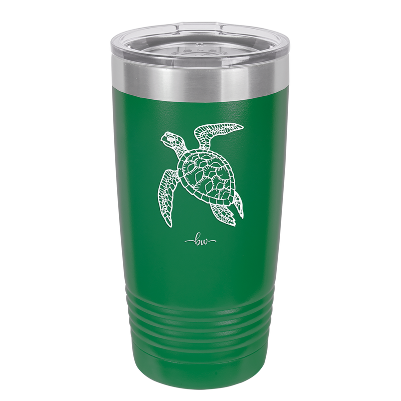 Sea Turtle - Laser Engraved Stainless Steel Drinkware - 1105 -