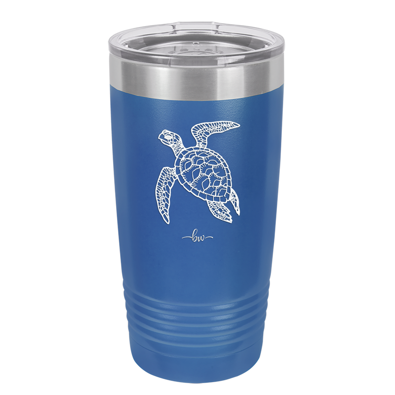 Sea Turtle - Laser Engraved Stainless Steel Drinkware - 1105 -