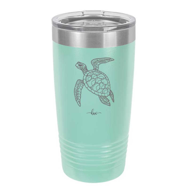 Sea Turtle - Laser Engraved Stainless Steel Drinkware - 1105 -