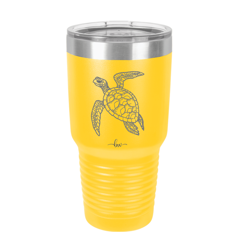 Sea Turtle - Laser Engraved Stainless Steel Drinkware - 1105 -