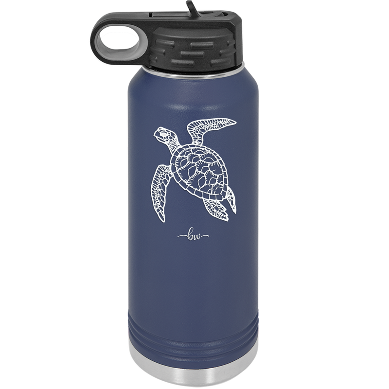 Sea Turtle - Laser Engraved Stainless Steel Drinkware - 1105 -