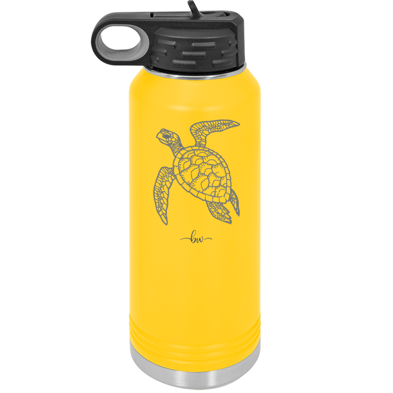 Sea Turtle - Laser Engraved Stainless Steel Drinkware - 1105 -