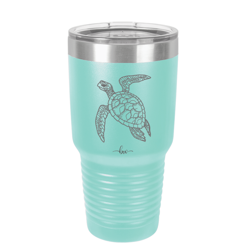 Sea Turtle - Laser Engraved Stainless Steel Drinkware - 1105 -