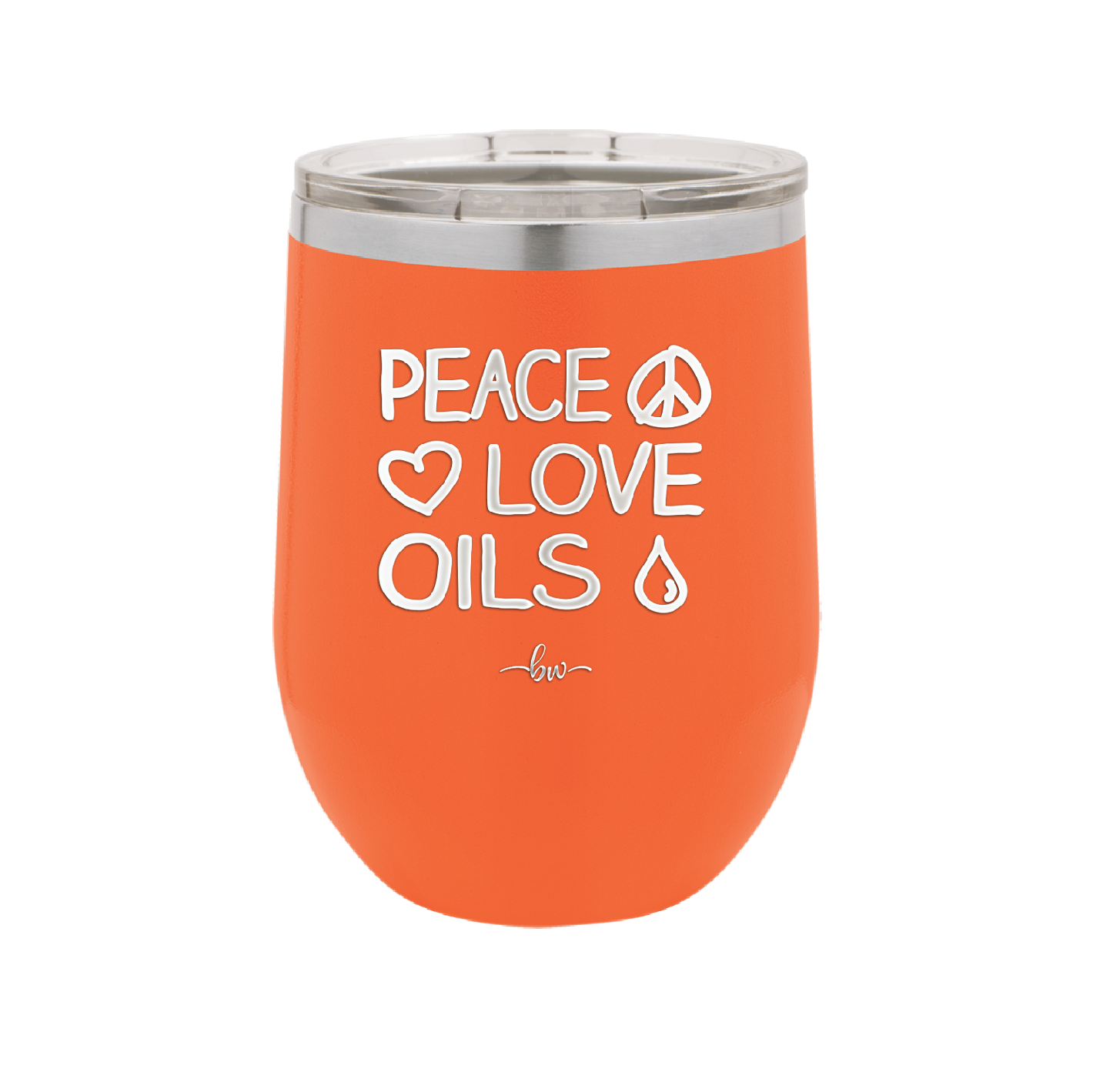 Peace. Love. Oils. - Laser Engraved Stainless Steel Drinkware - 1133 -