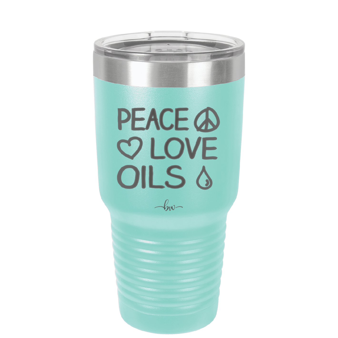 Peace. Love. Oils. - Laser Engraved Stainless Steel Drinkware - 1133 -