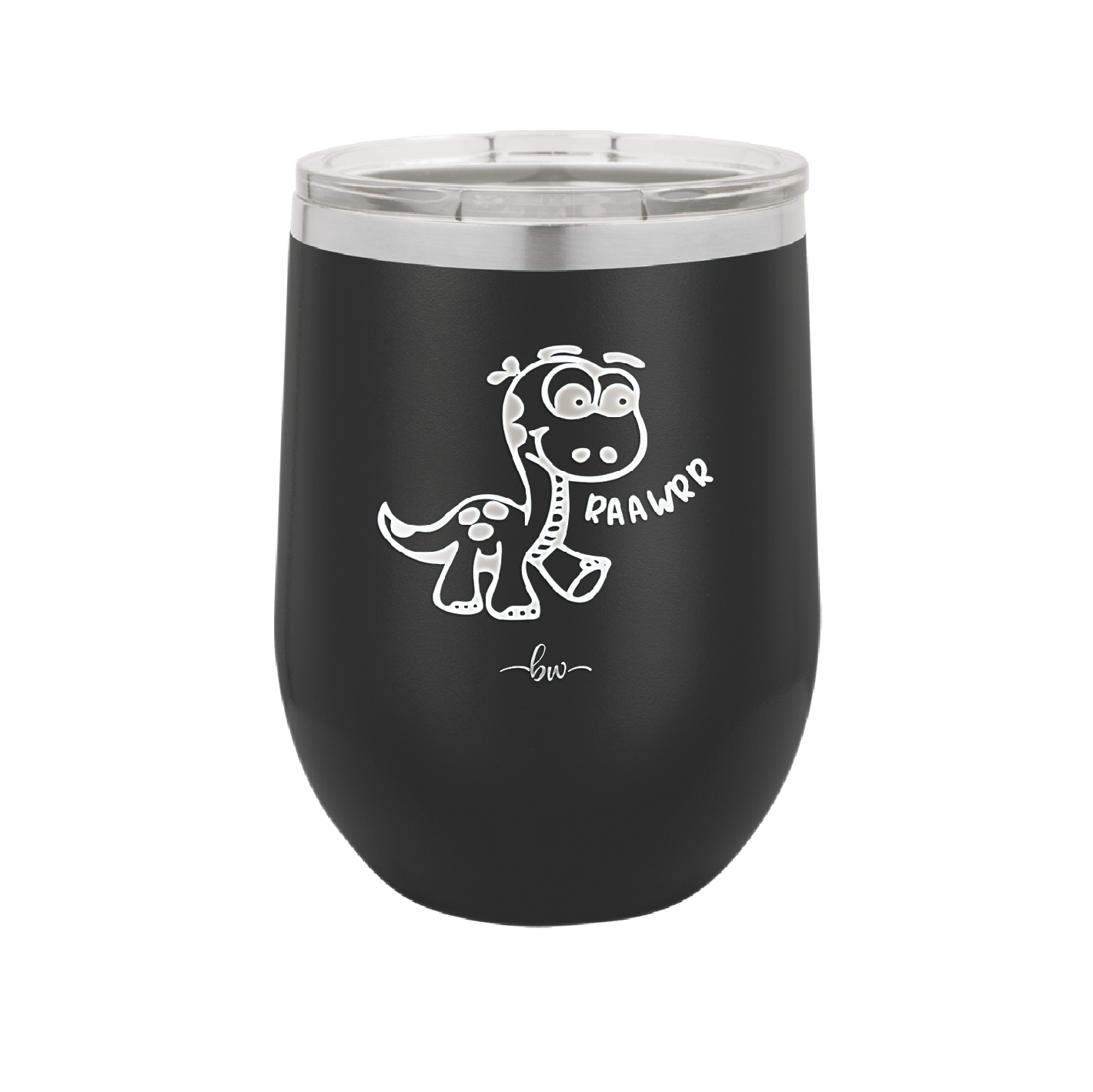 Baby Dinosaur Raawrr - Laser Engraved Stainless Steel Drinkware - 1135 -