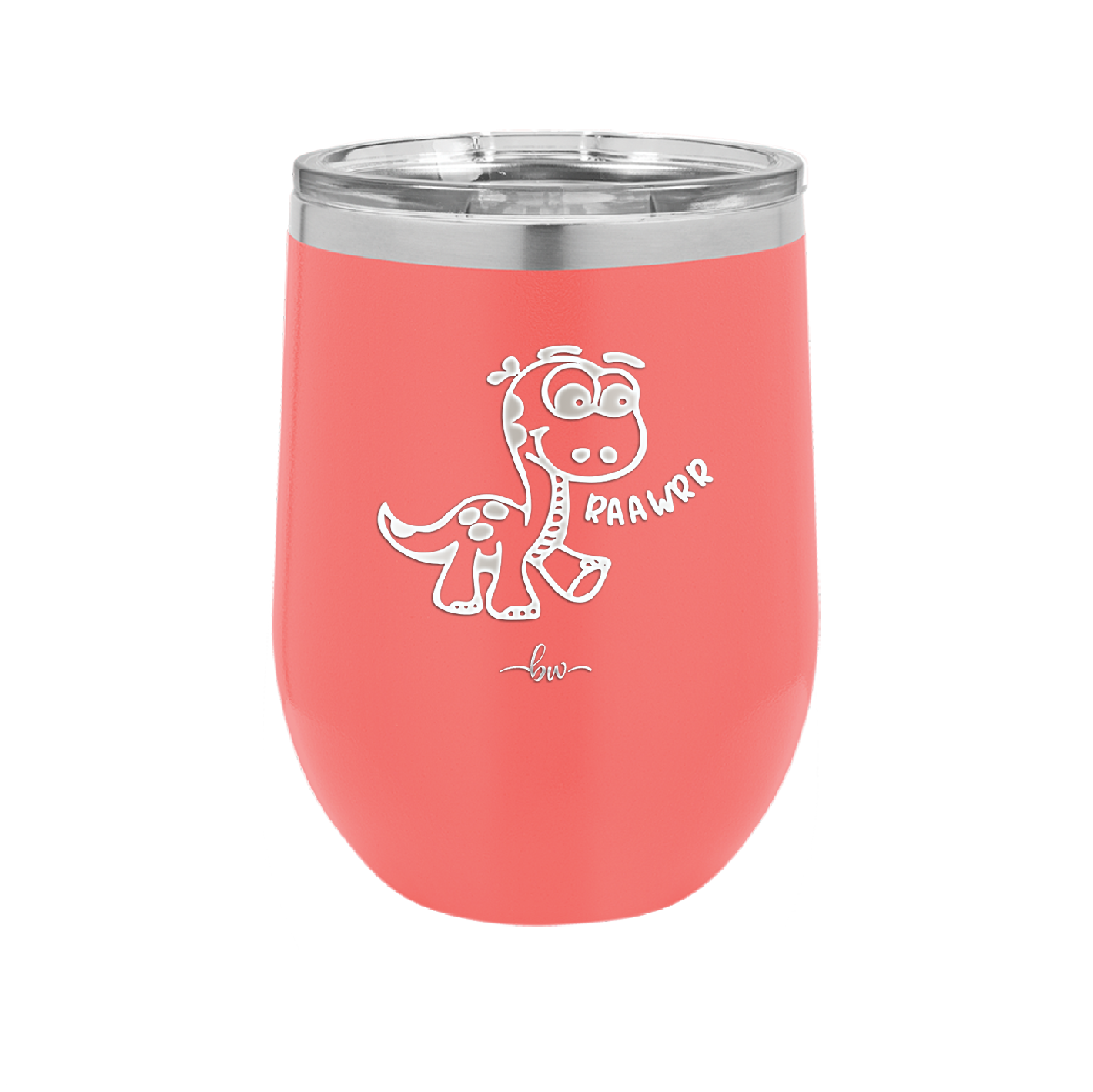 Baby Dinosaur Raawrr - Laser Engraved Stainless Steel Drinkware - 1135 -