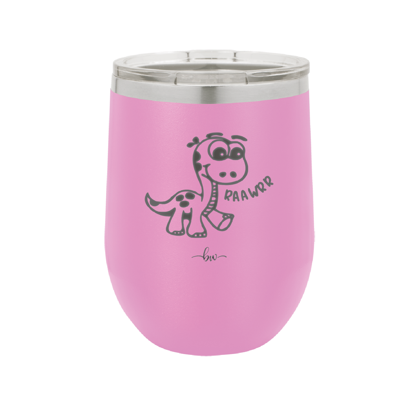 Baby Dinosaur Raawrr - Laser Engraved Stainless Steel Drinkware - 1135 -