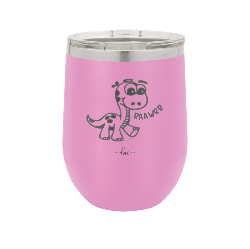 Baby Dinosaur Raawrr - Laser Engraved Stainless Steel Drinkware - 1135 -