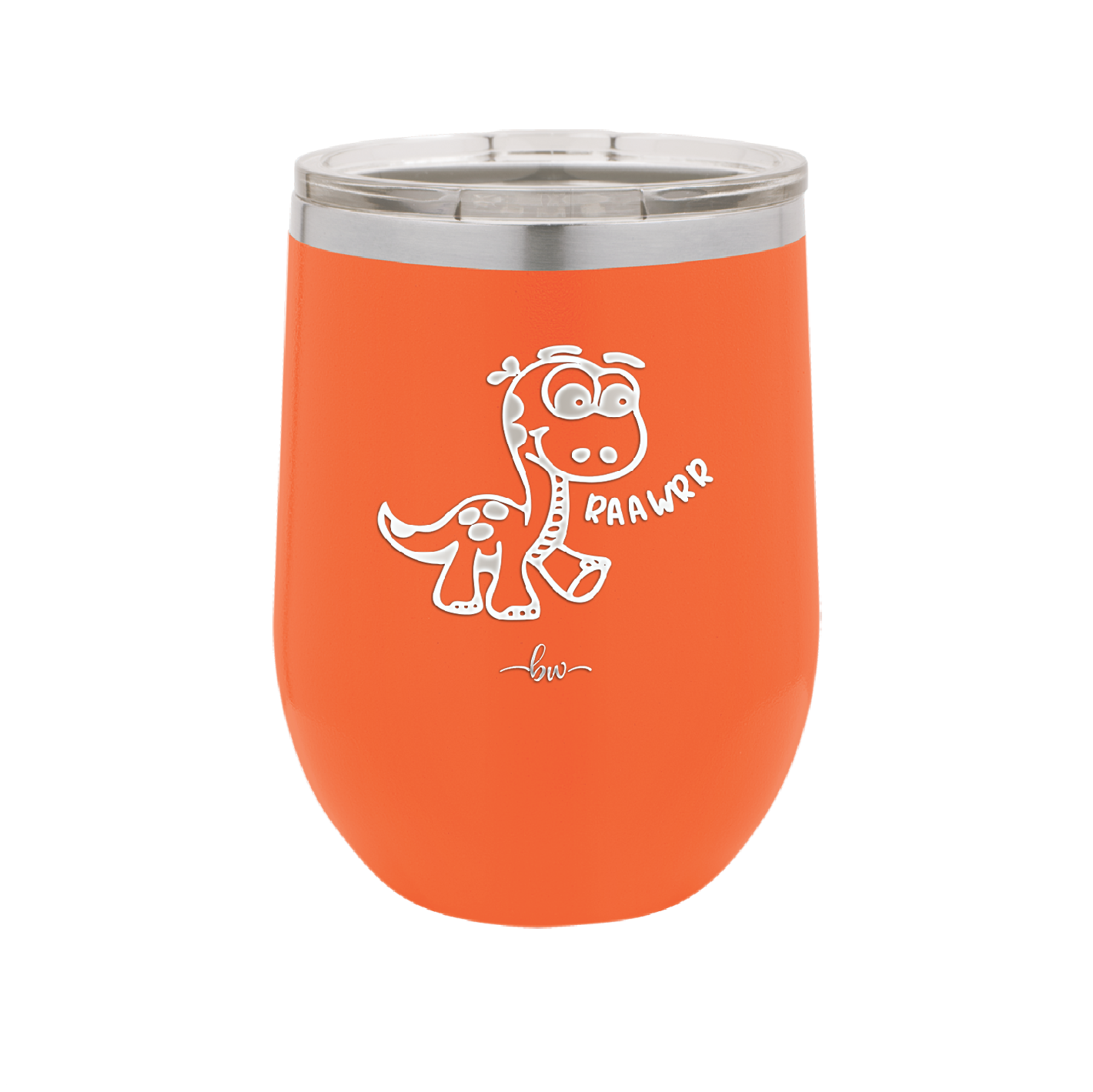 Baby Dinosaur Raawrr - Laser Engraved Stainless Steel Drinkware - 1135 -