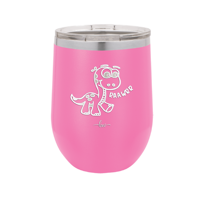 Baby Dinosaur Raawrr - Laser Engraved Stainless Steel Drinkware - 1135 -