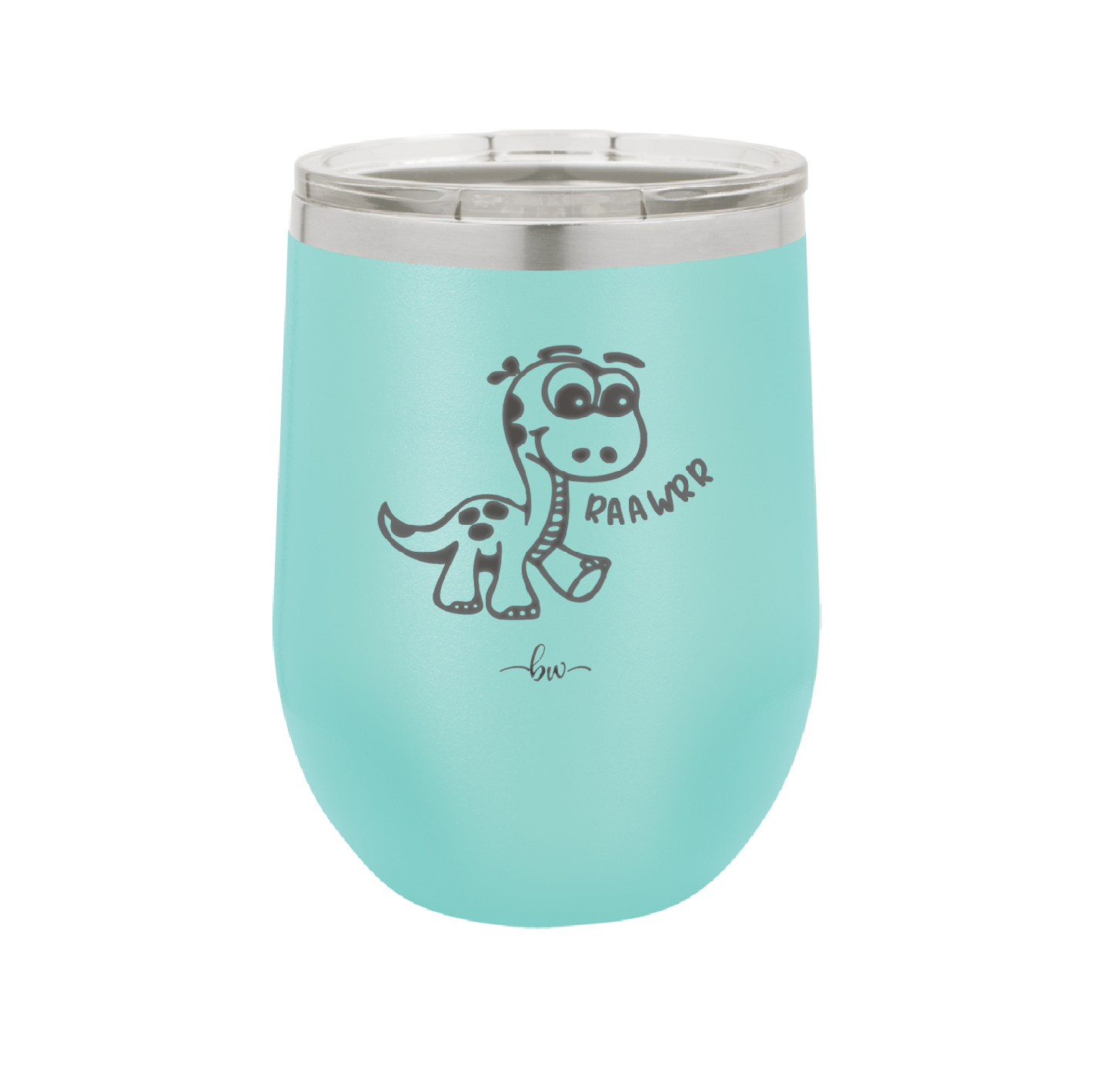 Baby Dinosaur Raawrr - Laser Engraved Stainless Steel Drinkware - 1135 -