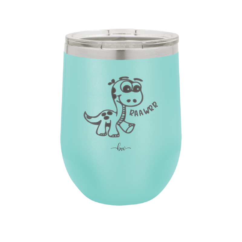 Baby Dinosaur Raawrr - Laser Engraved Stainless Steel Drinkware - 1135 -