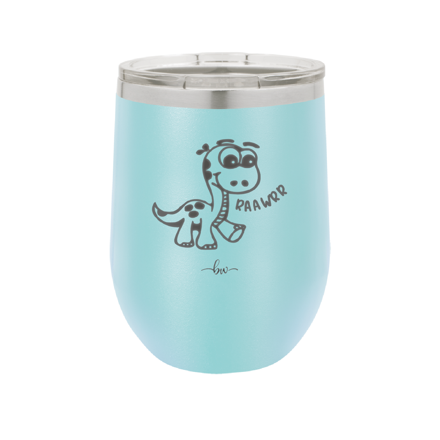 Baby Dinosaur Raawrr - Laser Engraved Stainless Steel Drinkware - 1135 -