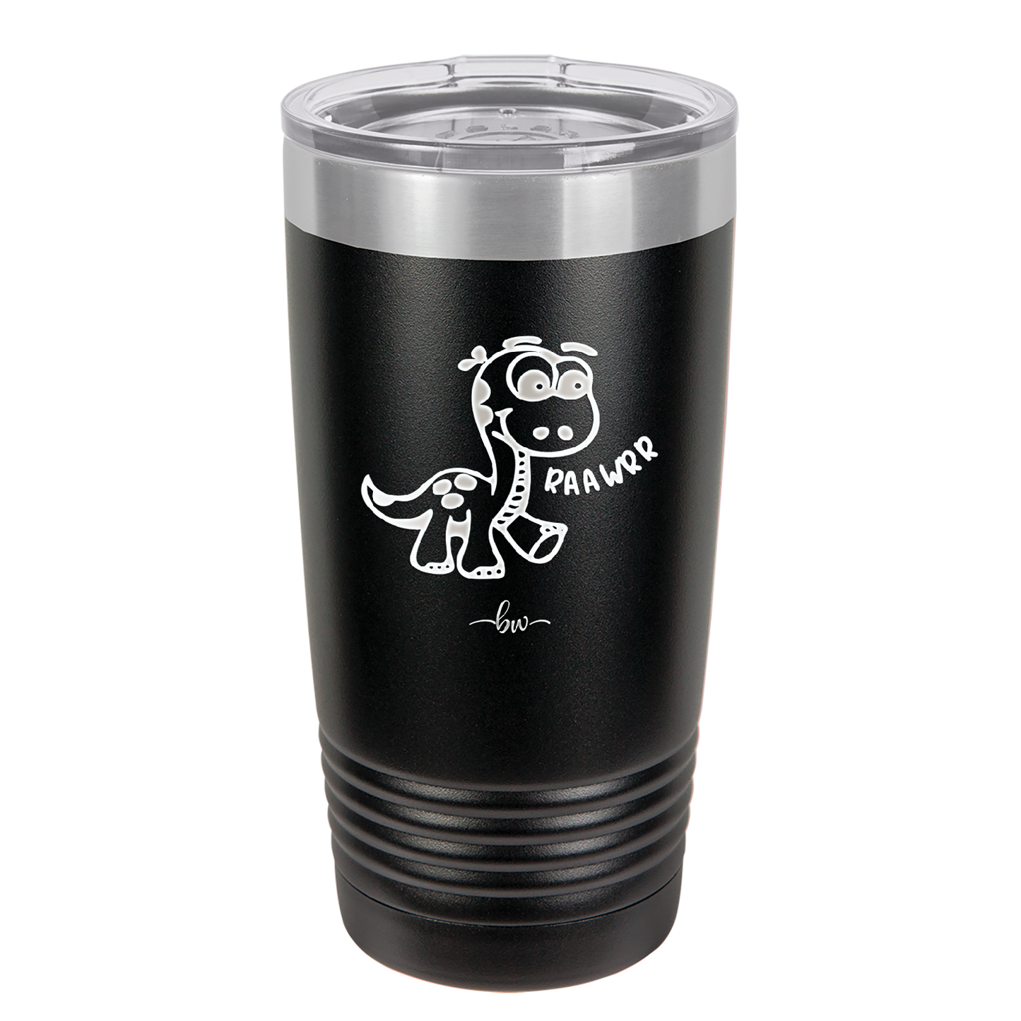 Baby Dinosaur Raawrr - Laser Engraved Stainless Steel Drinkware - 1135 -