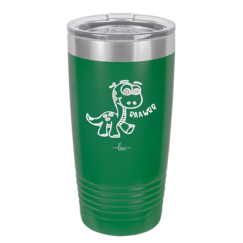 Baby Dinosaur Raawrr - Laser Engraved Stainless Steel Drinkware - 1135 -