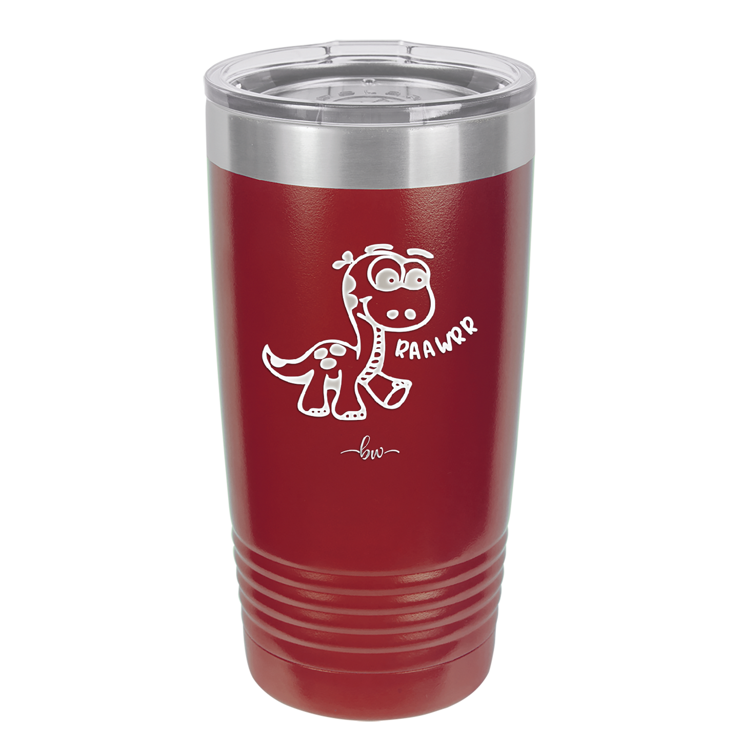 Baby Dinosaur Raawrr - Laser Engraved Stainless Steel Drinkware - 1135 -