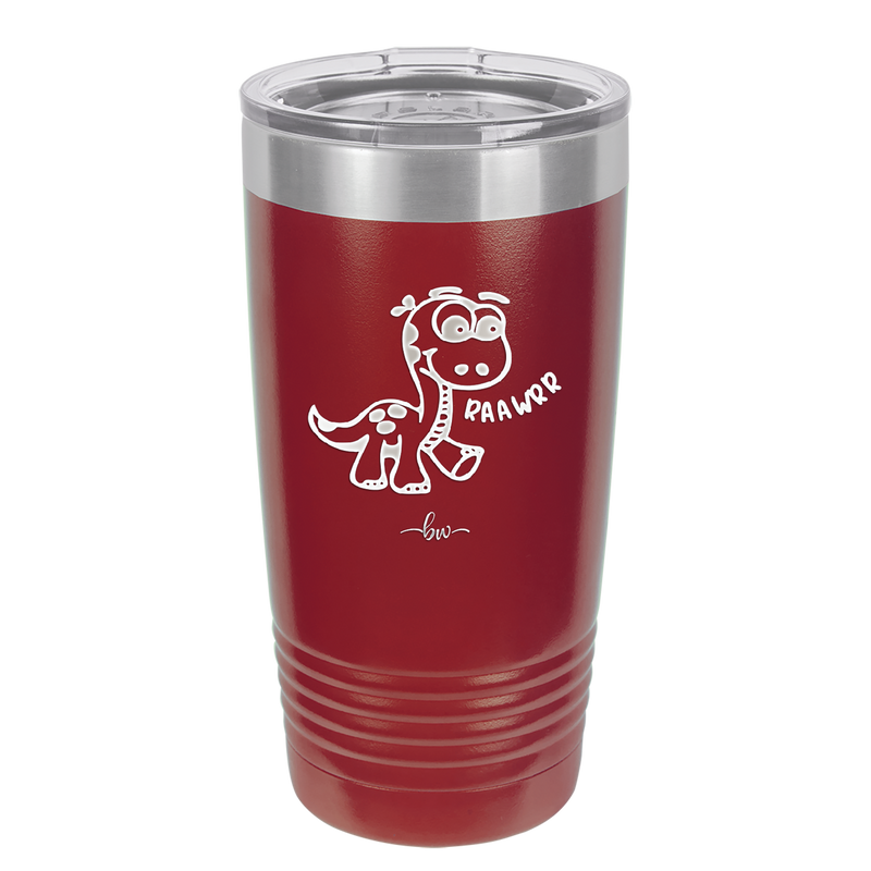 Baby Dinosaur Raawrr - Laser Engraved Stainless Steel Drinkware - 1135 -