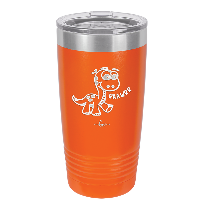 Baby Dinosaur Raawrr - Laser Engraved Stainless Steel Drinkware - 1135 -