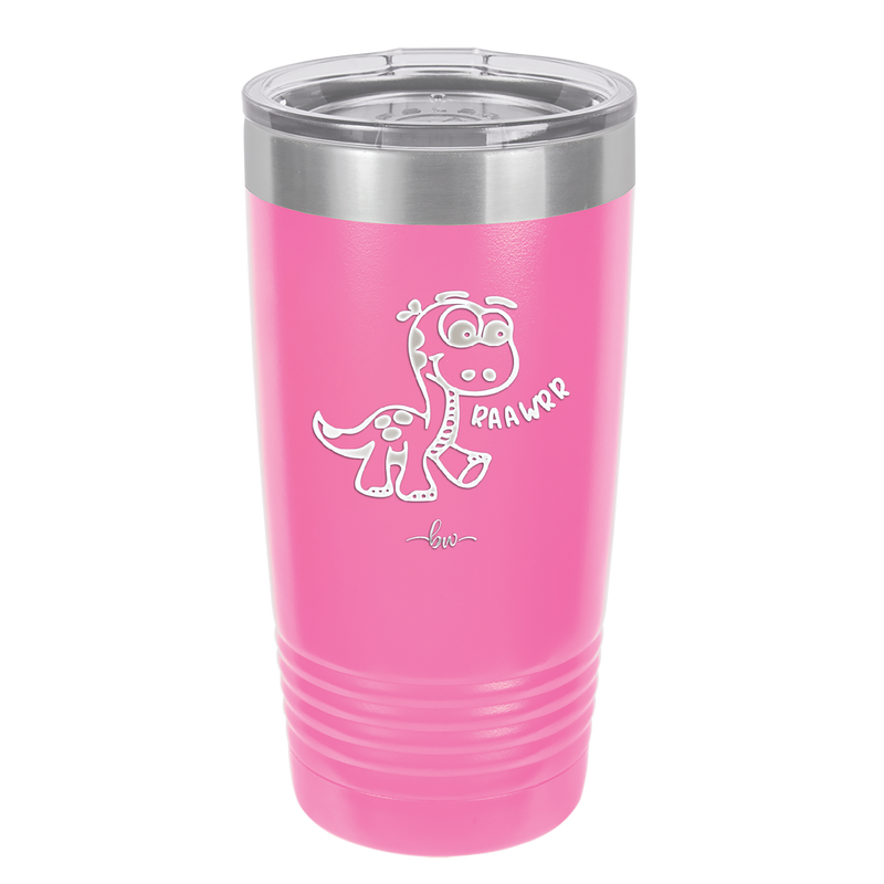 Baby Dinosaur Raawrr - Laser Engraved Stainless Steel Drinkware - 1135 -