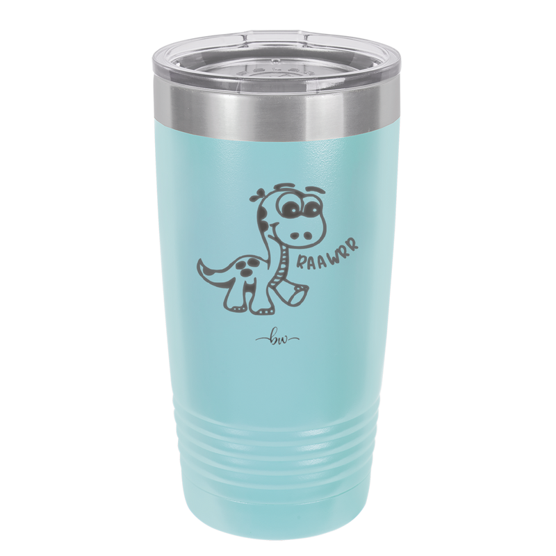 Baby Dinosaur Raawrr - Laser Engraved Stainless Steel Drinkware - 1135 -