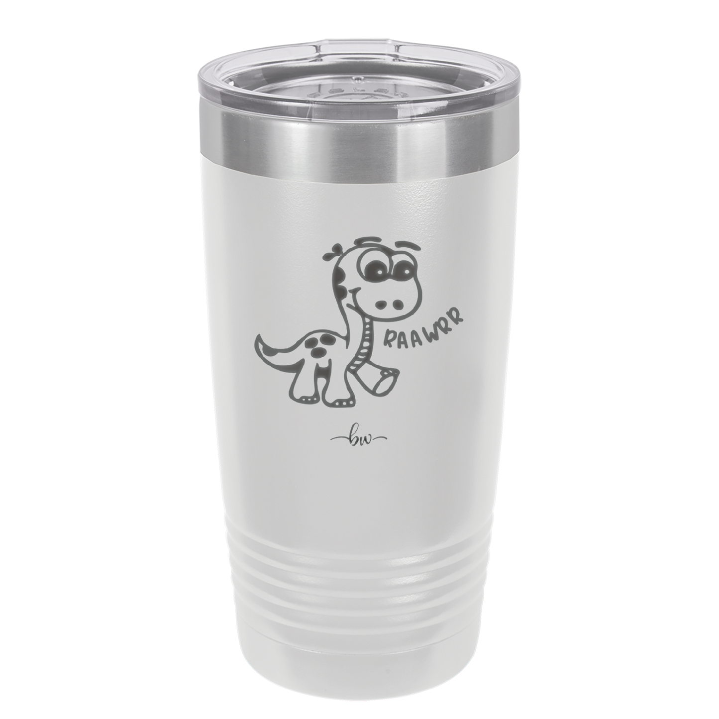 Baby Dinosaur Raawrr - Laser Engraved Stainless Steel Drinkware - 1135 -