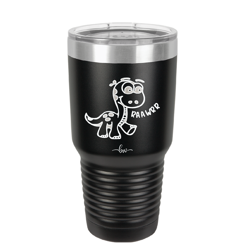 Baby Dinosaur Raawrr - Laser Engraved Stainless Steel Drinkware - 1135 -
