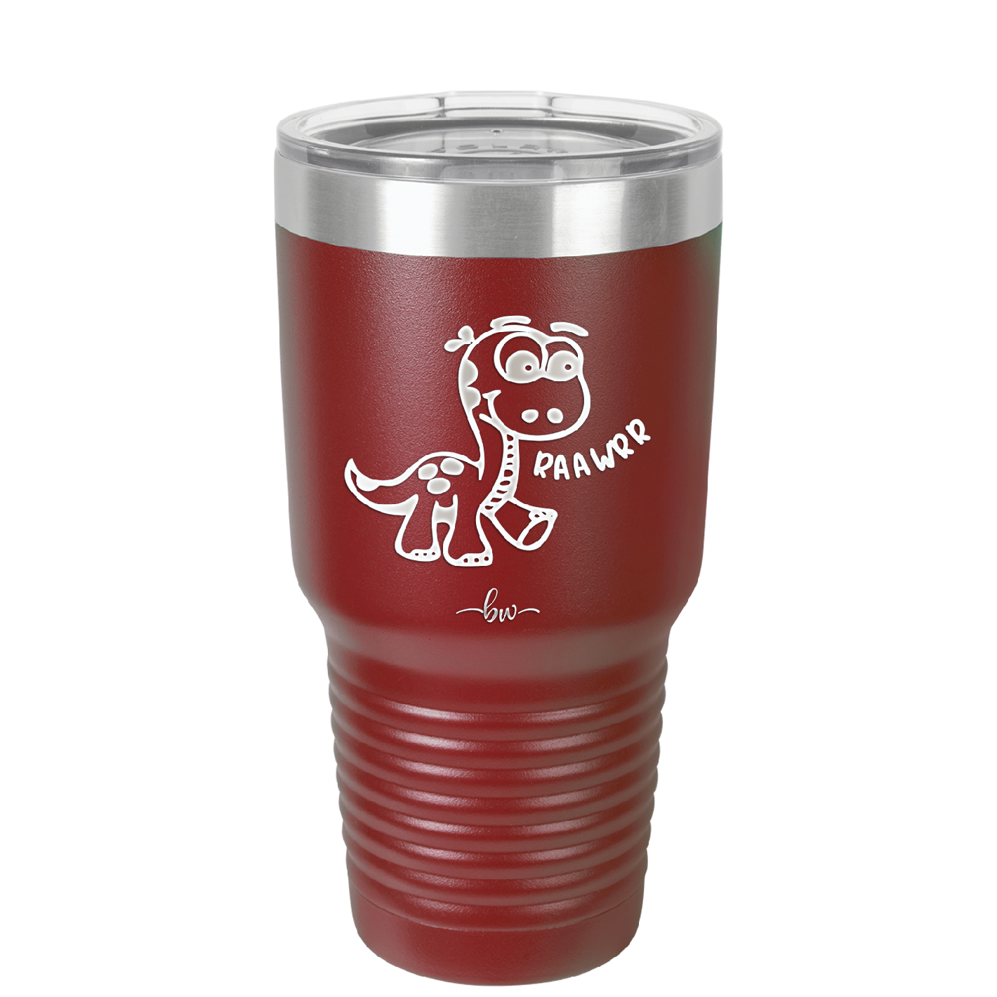 Baby Dinosaur Raawrr - Laser Engraved Stainless Steel Drinkware - 1135 -