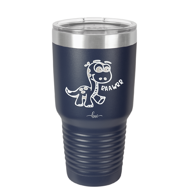 Baby Dinosaur Raawrr - Laser Engraved Stainless Steel Drinkware - 1135 -