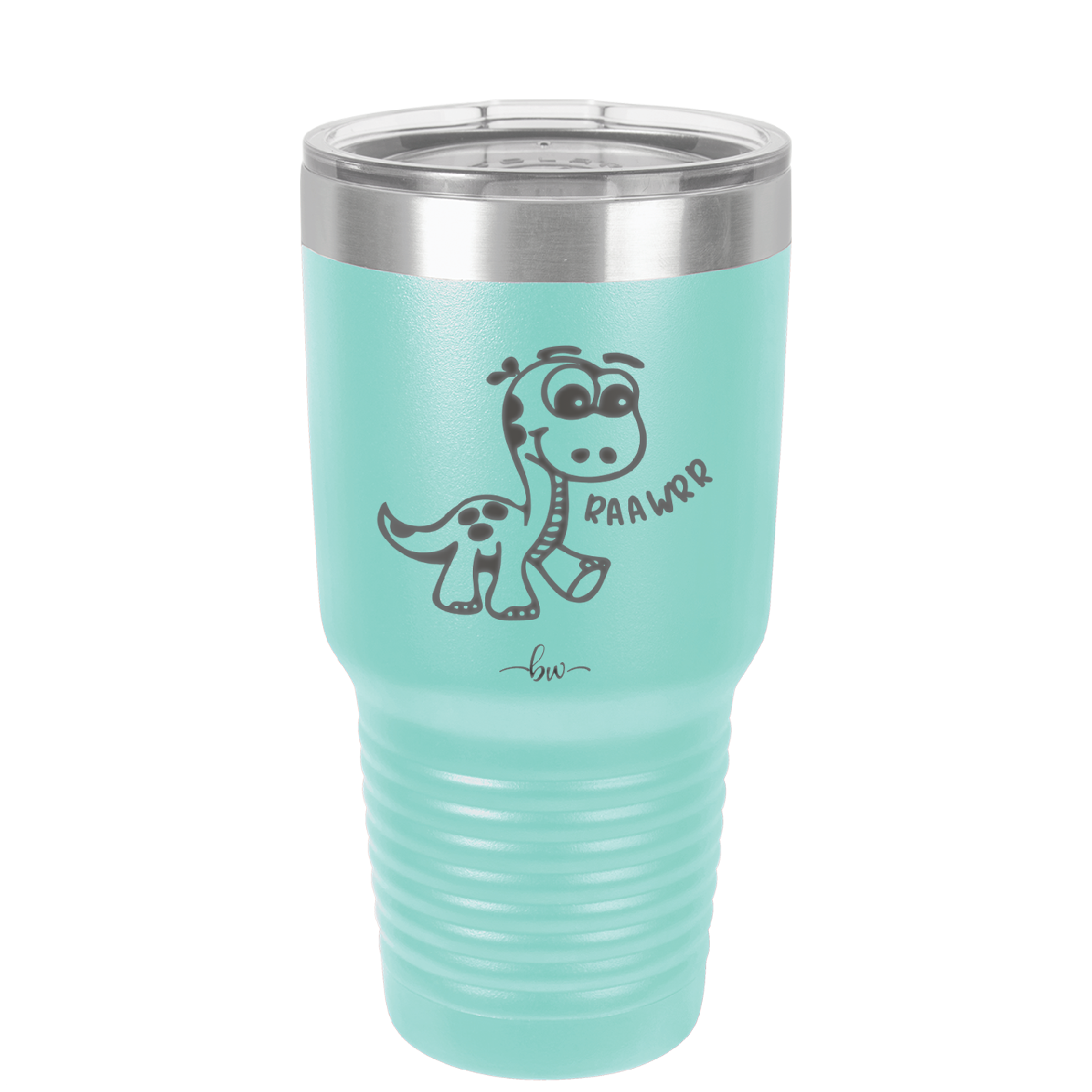 Baby Dinosaur Raawrr - Laser Engraved Stainless Steel Drinkware - 1135 -