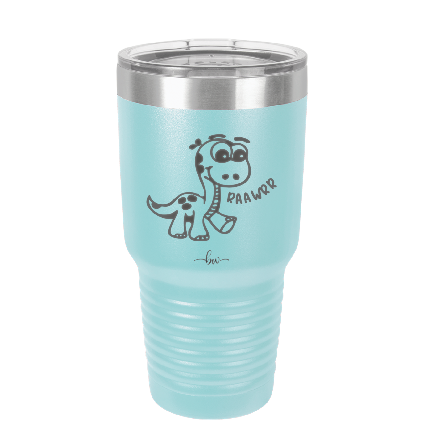 Baby Dinosaur Raawrr - Laser Engraved Stainless Steel Drinkware - 1135 -